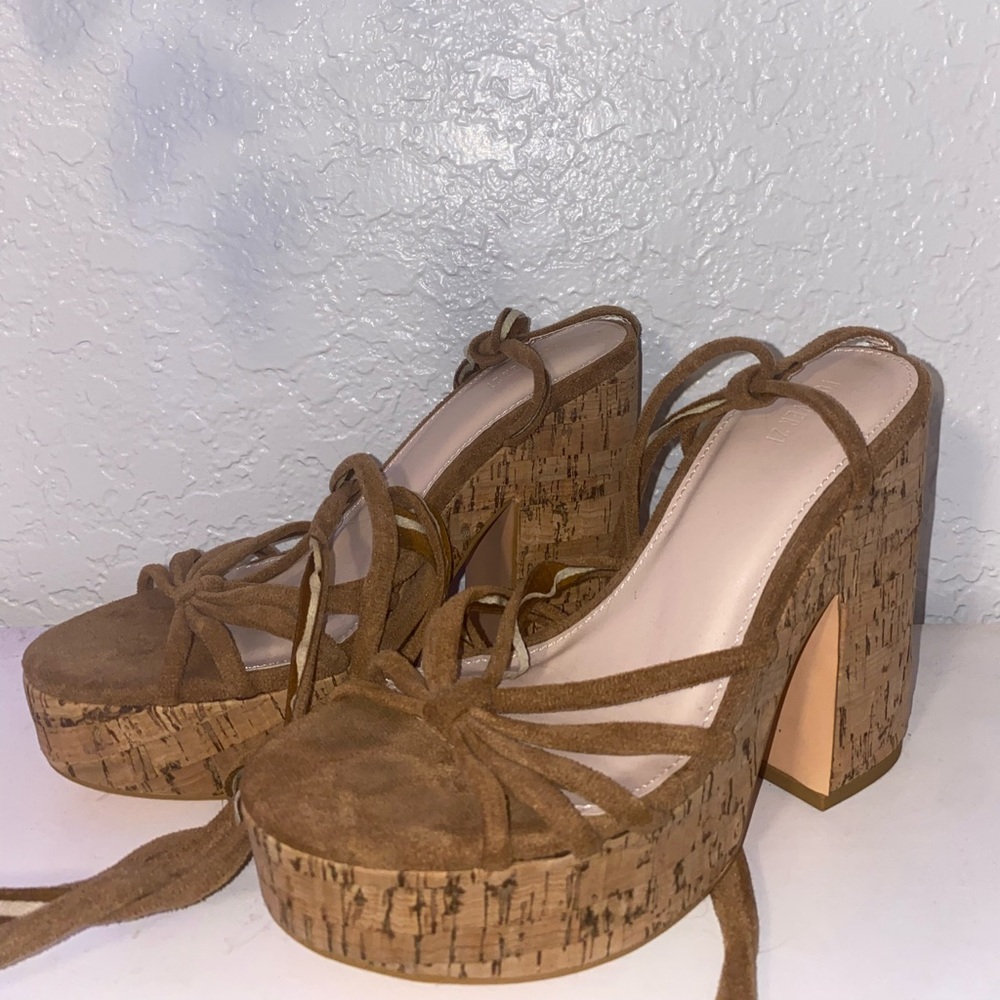 Platform Strappy Cork Heels